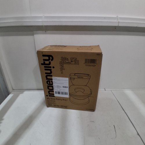 SUMMER BY INGENUITY "MY SIZE POTTY PRO" POTTY TRAINING TOILET WITH FLUSHING SOUNDS AND STORAGE - 50LBS MAX - WHITE (MODEL: 11124) image 4