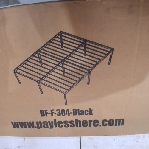 FDW ELEVATED METAL PLATFORM BED FRAME - 18" FULL - BLACK - (MODEL: BF-F-304-BLACK) image 3