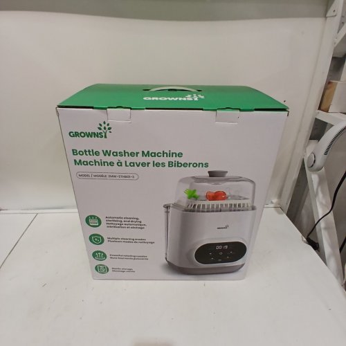 GROWNSY EASECLEAN PRO ALL-IN-ONE BOTTLE WASHERM STERILIZER AND DRYER - WHITE/BLACK/CLEAR (MODEL: ZMW-STHB01-3) image 5