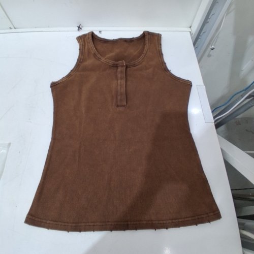WOMEN'S SLEEVELESS TOP - MEDIUM - COFFEE/BROWN (STYLE: LC25613724-P1017-M) image 2