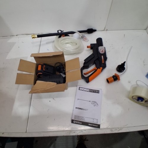 WORX NITRO HYDROSHOT 5-IN-1 CORDLESS LIGHT-DUTY ELECTRIC PRESSURE WASHER - 710PSI - 20V - BLACK/ORANGE (MODEL: WG633) image 3