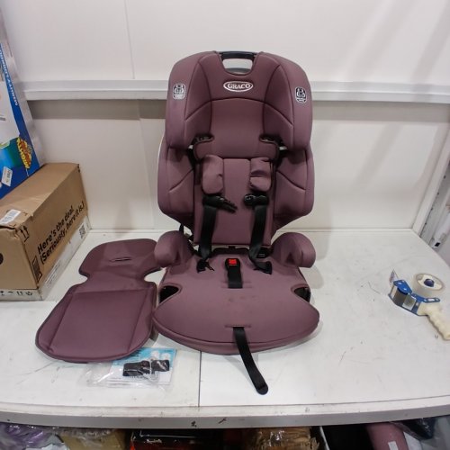 GRACO TRANZITIONS 3-IN-1 LIGHTWEIGHT ADJUSTABLE HEIGHT HARNESS BOOSTER CAR SEAT WITH CUP HOLDERS - 100LB MAX WEIGHT - ELOISE PURPLE (MODEL: 2217080) image 3