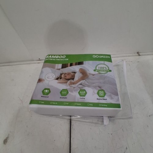 GOGREEN BAMBOO WATERPROOF MATTRESS PROTECTOR FOR 6" - 15" HIGH - KING - WHITE image 2