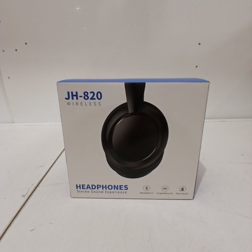 WIRELESS BLUETOOTH HEADPHONES with SOUND MODES & FOLDABLE LIGHTWEIGHT - BLACK (MODEL: JH-820) image 2