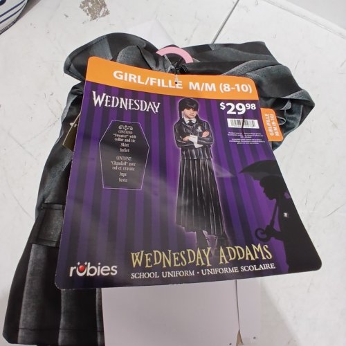 3PC WOMEN'S RUBIES WEDNESDAY ADDAMS NEVERMORE ACADEMY SCHOOL UNIFORM COSTUME - MEDIUM (STYLE: 1000159) image 3