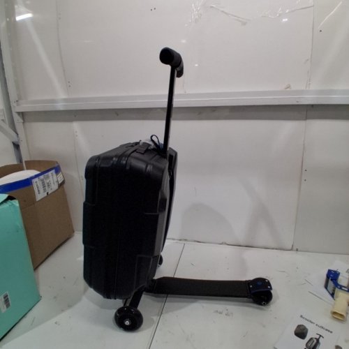 KID'S 2-IN-1 RIDE-ON SCOOTER SUITCASE - 20" - BLACK/BLUE image 2