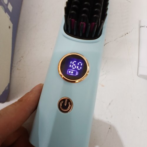 HAIR STRAIGHTENER BRUSH/COMB CORDLESS - TEAL - (MODEL:S7) image 2