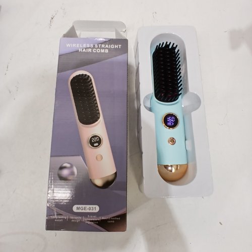 HAIR STRAIGHTENER BRUSH/COMB CORDLESS - TEAL - (MODEL:S7) image 3