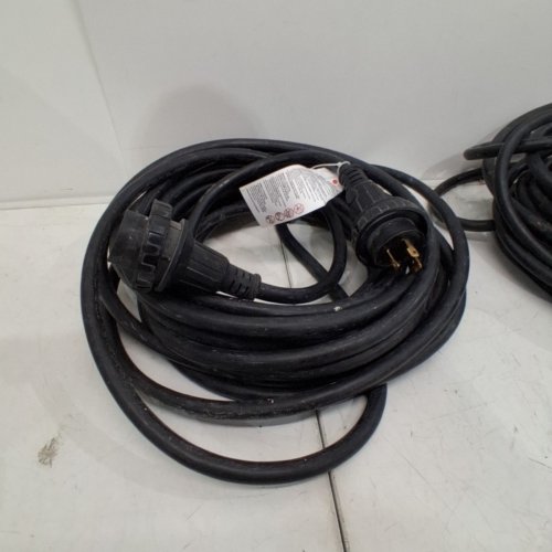 2PK HEAVY DUTY NEMA L50-30 LOCKING EXTENSION CORDS - 25FT - 600V - 10AWG - BLACK (MODEL:ED-303P+ED-301R) image 4