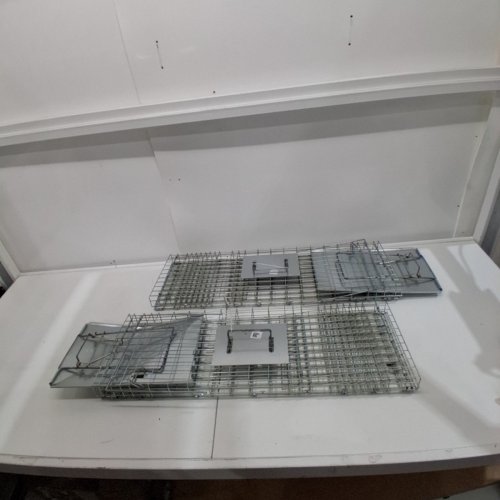2PK LIVE ANIMAL FOLDING HUMANE TRAP - 32" image 2