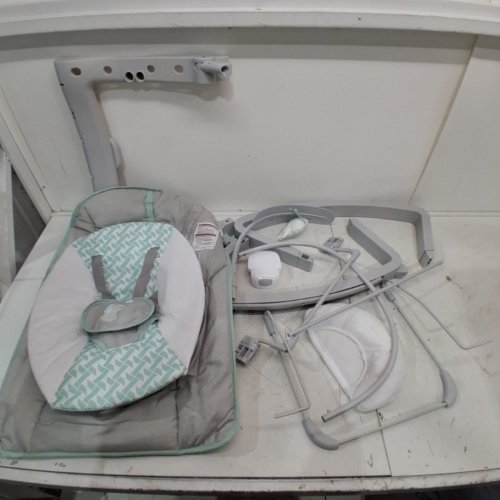 INGENUITY 3-IN-1 KEEP COZY GROW WITH ME VIBRATING BABY BOUNCER, ROCKER & CHAIR - 40LBS CAPACITY - WEAVER THEME GREY/WHITE/GREEN (MODEL: ‎12428) image 3