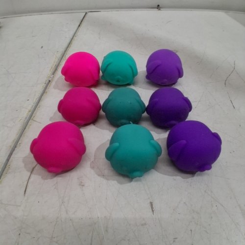 9PC MINI SOFT-SQUISH SENSORY PUPPY STRESS-RELIEF SQUISHY TOYS - 2" - MULTICOLOR image 2