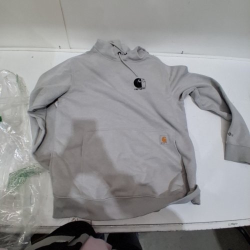 MENS CARHARTT FORCE RELAXED FIT LOGO HOODIE - MEDIUM - GREY (STYLE: TS7064-M) image 2