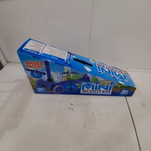 RUGGED RACERS KIDS MINI DELUXE 3-WHEEL KICK SCOOTER WITH LED AND ADJUSTABLE HEIGHT - 21" - BLUE (MODEL: BH19897) image 4