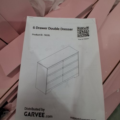 GARVEE MODERN DOUBLE DRESSER - 15.8" X 47.4" X 32.4" - PINK image 2