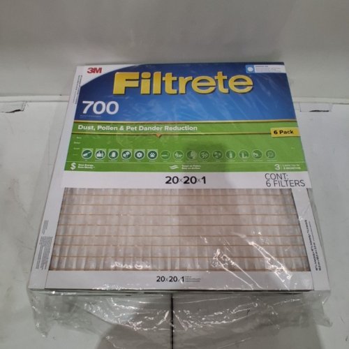 6PK FILTRETE AC FURNACE AIR FILTER FOR DUST, POLLEN AND PET DANDER - 20"X20"X1" (MODEL: 702-6DC) image 3
