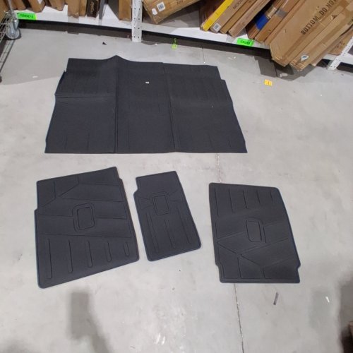 4PC QYEBBK ALL WEATHER CARGO LINER MAT WITH BACKREST PROTECTOR - FOR 2025 2026 FORD EXPEDITION MAX AND LINCOLN NAVIGATOR L - BLACK image 2