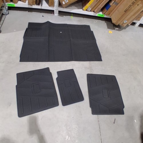4PC QYEBBK ALL WEATHER CARGO LINER MAT WITH BACKREST PROTECTOR - FOR 2025 2026 FORD EXPEDITION MAX AND LINCOLN NAVIGATOR L - BLACK image 3