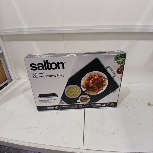 SALTON HOTRAY XL WARMING TRAY WITH TEMPERED GLASS - 400W 21" X 16" - BLACK - (MODEL: 2123123 / WT2148) image 7