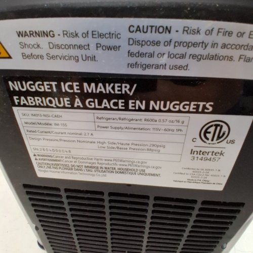 EUHOMY PEARL L1 PORTABLE NUGGET ICE MAKER COUNTERTOP - 35LBS CAPACITY - BLUE (MODEL: IM013-NSI-CAEH) image 8