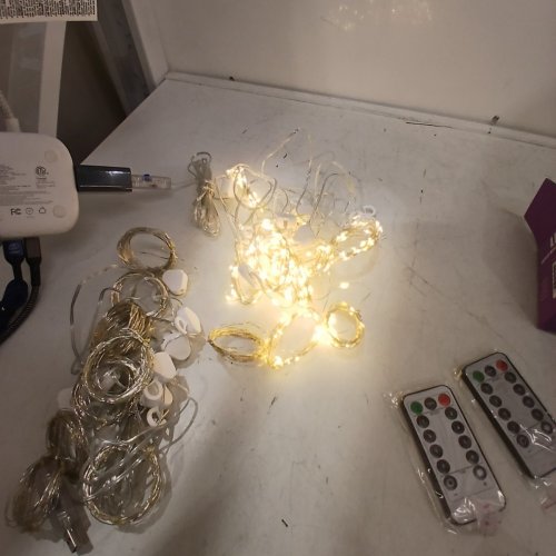 2PK CURTAIN FAIRY LIGHTS 300 LED -9.8FT -WARM WHITE image 3