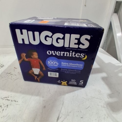 50PK HUGGIES OVERNITES NIGHT TIME DISPOSABLE BABY DIAPERS - SIZE 5 - WINNIE THE POOH image 2