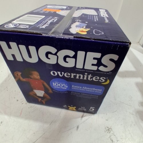 50PK HUGGIES OVERNITES NIGHT TIME DISPOSABLE BABY DIAPERS - SIZE 5 - WINNIE THE POOH image 3