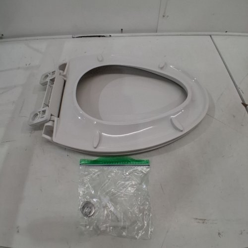 GARVEE ELONGATED SOFT CLOSE TOILET SEAT COVER / LID - 19" - WHITE (MODEL: PHO-0R8LA399) image 2