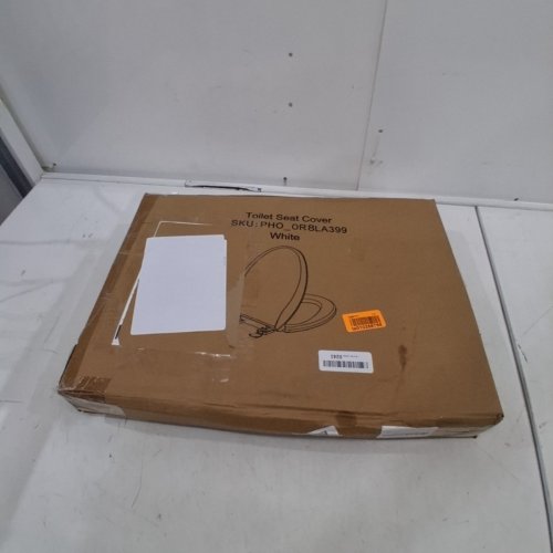 GARVEE ELONGATED SOFT CLOSE TOILET SEAT COVER / LID - 19" - WHITE (MODEL: PHO-0R8LA399) image 4