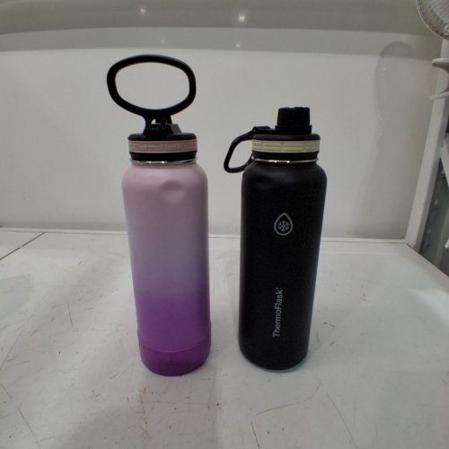 2PK THERMOFLASK STAINLESS STEEL BOTTLE - 40OZ - BLACK/PURPLE (MODEL:1630877) image 3