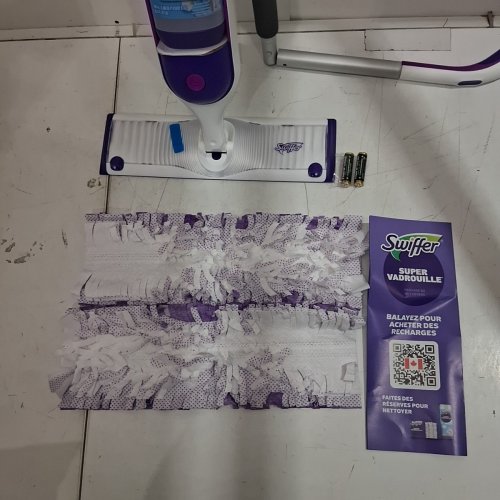 SWIFFER POWERMOP SUPER MULTI-SURFACE MOP & MOP PADS - PURPLE/WHITE image 3