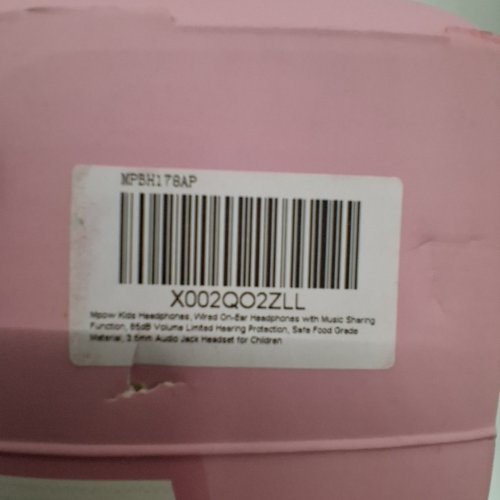 KIDS MPOW WIRED HEADPHONES - 3.5MM AUX - PINK PANDA image 2