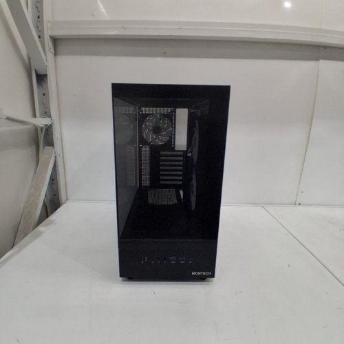 MONTECH ATX MID-TOWER PC GAMING CASE - 3 X 120MM ARGB PWM FANS PRE-INSTALLED - BLACK (MODEL: XR) image 2