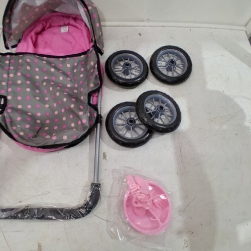 BAYER SMARTY - DOLL STROLLER - GREY/PINK image 3