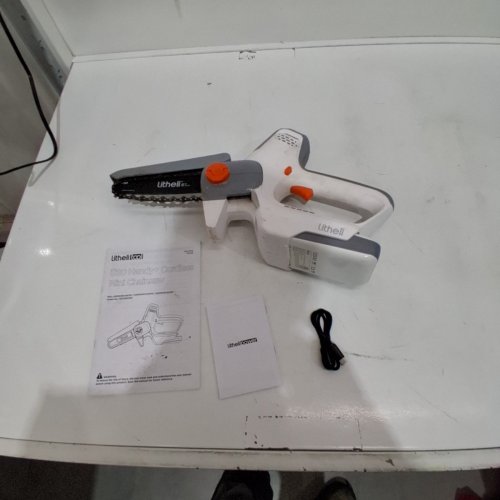 LITHELLI HANDY+ CORDLESS MINI CHAINSAW - 20 V, 6" BAR, 2.5 AH - WHITE (MODEL: U20MC01-0A110-CA) image 3