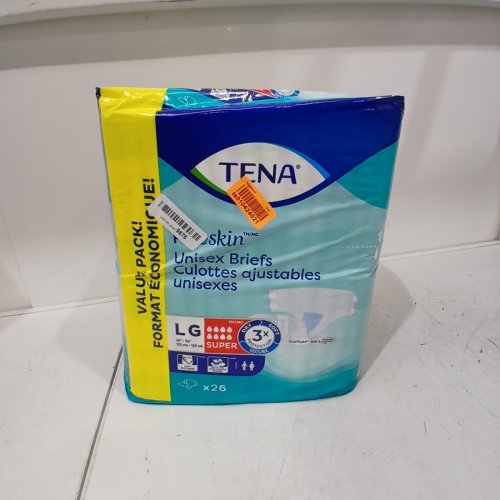 26PK TENA UNISEX PROSKIN OVERNIGHT STRETCH BRIEFS - SUPER ABSORBENCY - LG image 2