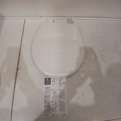 BEMIS ECONOMY PLASTIC ROUND TOILET SEAT - WHITE (MODEL: 7300SLEC 000) image 2