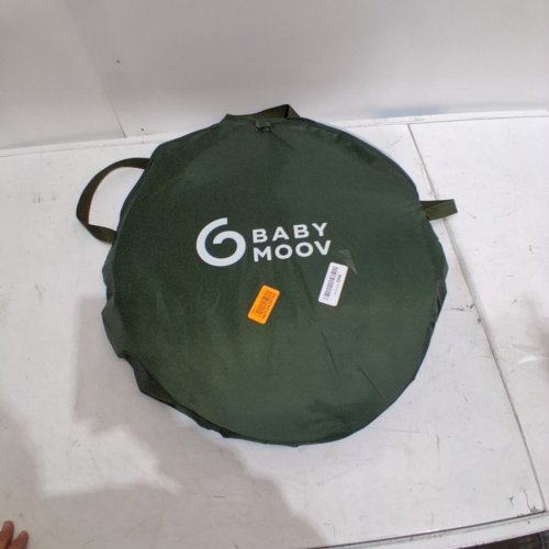 BABY MOOV COLLAPSIBLE FOLDABLE ANTI-UV TENT WITH VELCRO DOOR AND CARRY BAG - 36" X 34" X 39" - UPF 50+ - GREEN & WHITE image 2