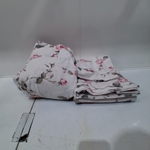 4PC ENVIO HOME SHEET SET WITH TWO PILLOW SHAMS - QUEEN - WHITE / PINK (MODEL: 5056242864271) image 2