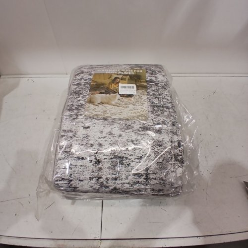 DMOYEST ULTRA SOFT MODERN ABSTRACT MACHINE WASHABLE LIVING ROOM AREA RUG CARPET - 8FT X 10FT - GREY image 2