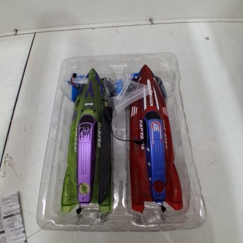 4PC DEERC RC BOATS WITH LED LIGHTS - GREEN/RED (MODEL: DE1220 image 3
