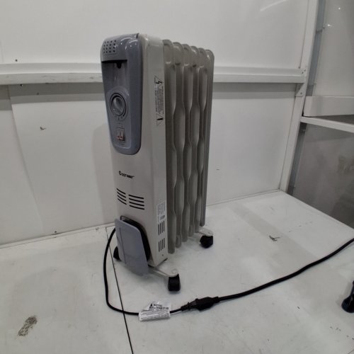 COSTWAY PORTABLE OIL FILLED RADIATOR WITH OVERHEAT & TIP-OVER PROTECTION ADJUSTABLE THERMOSTAT & 3 HEAT SETTINGS -1500W / 120V - WHITE: (MODEL: ES10049 ) image 3
