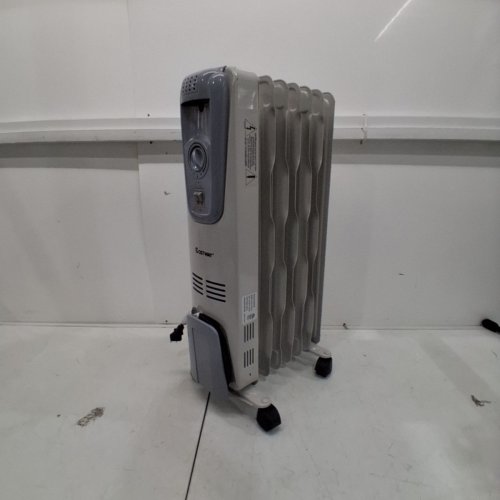 COSTWAY PORTABLE OIL FILLED RADIATOR WITH OVERHEAT & TIP-OVER PROTECTION ADJUSTABLE THERMOSTAT & 3 HEAT SETTINGS -1500W / 120V - WHITE: (MODEL: ES10049 ) image 4