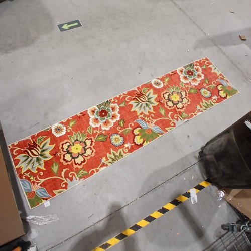 FLORAL AREA RUG RUNNER - 24" X 95" - RED MULTICOLOUR image 5