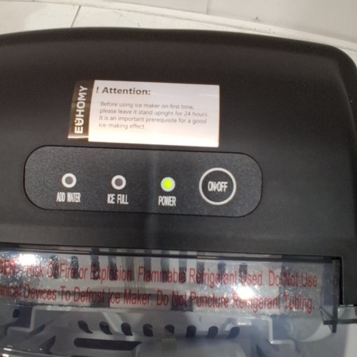 EUHOMY COUNTERTOP ICE MAKER - MAKES 26LBS/DAY - STAINLESS STEEL (MODEL: IM-06S) image 2