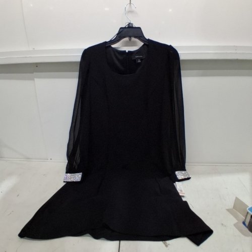 WOMEN'S RM RICHARDS LONG SLEEVE EMBELLISHED CUFF DRESS - SIZE 12 - BLACK (STYLE: 4562) image 2