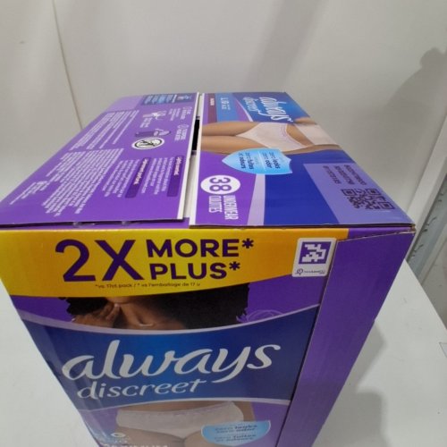 38PK ALWAYS DISCREET ADULT INCONTINENCE UNDERWEAR - LARGE - PURPLE image 3