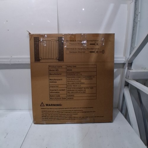 ALLAIBB METAL PRESSURE MOUNT EXTRA WIDE BABY GATE - 38" - 43" - BLACK (MODEL: W046) image 4