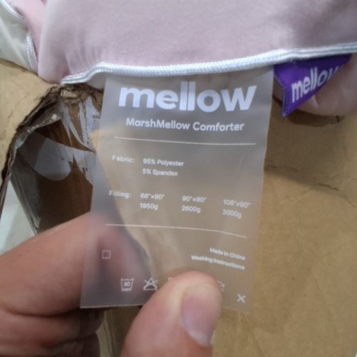 MELLOW MARSHMELLOW COMFORTER EXTRA FLUFFY DOUBLE-STUFFED DOWN ALTERNATIVE DUVET INSERT - FULL/QUEEN (90" X 90") - PINK/WHITE image 4