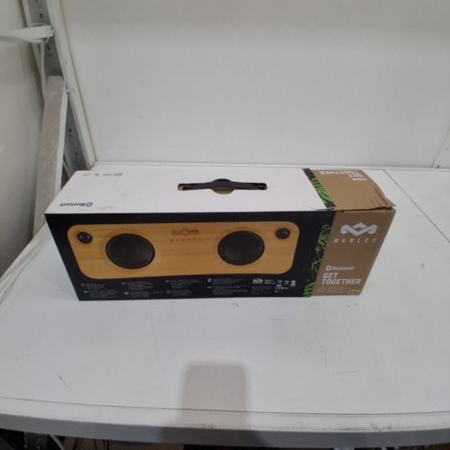 HOUSE OF MARLEY GET TOGETHER PORTABLE WIRELESS SPEAKER WITH 8 HOUR BATTERY LIFE & BLUETOOTH - BLACK/NATURAL (MODEL: EM-JA006-SBC) image 2